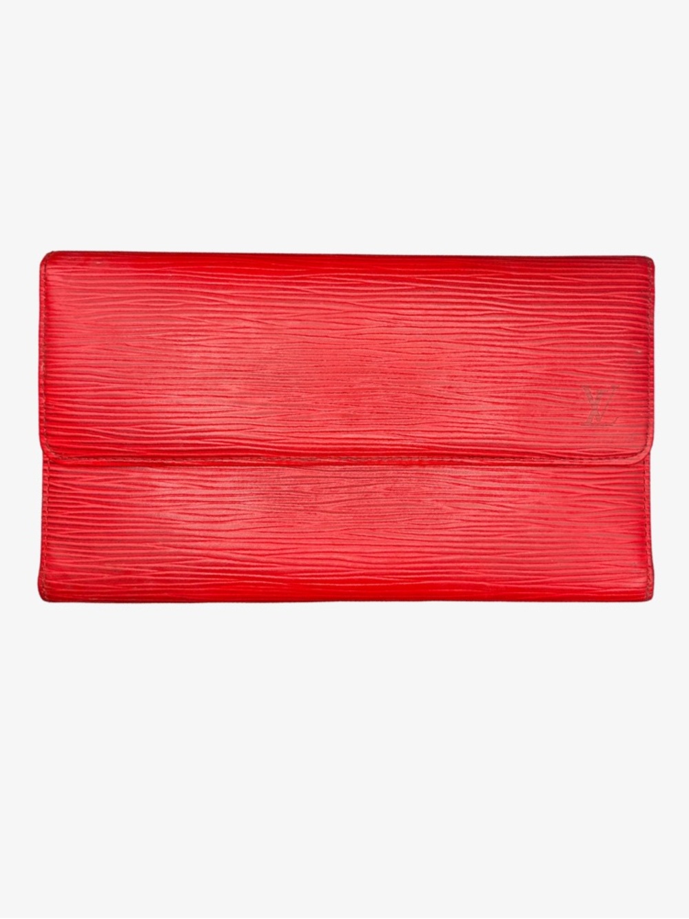 Louis Vuitton Red Epi Leather Long Wallet Flap Made in Spain Authenticated